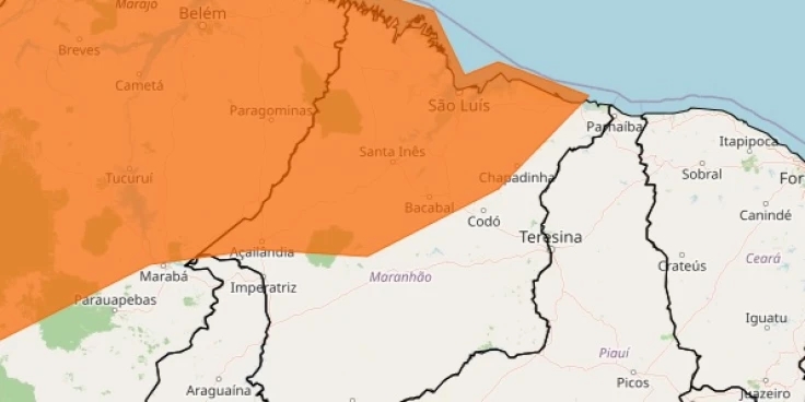 Maranhão tem alerta laranja de chuvas intensas em 135 cidades nesta sexta-feira (24)