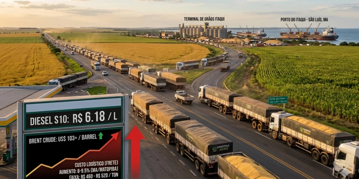 O impacto do cenário internacional e da superprodução no frete