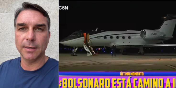 Flávio Bolsonaro e família chegam ao Equador após deixar o Brasil pela Argentina